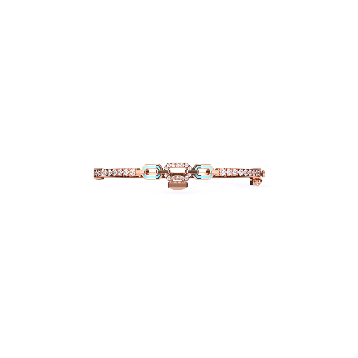 Fancy Lock Style Lab Grown Bracelet